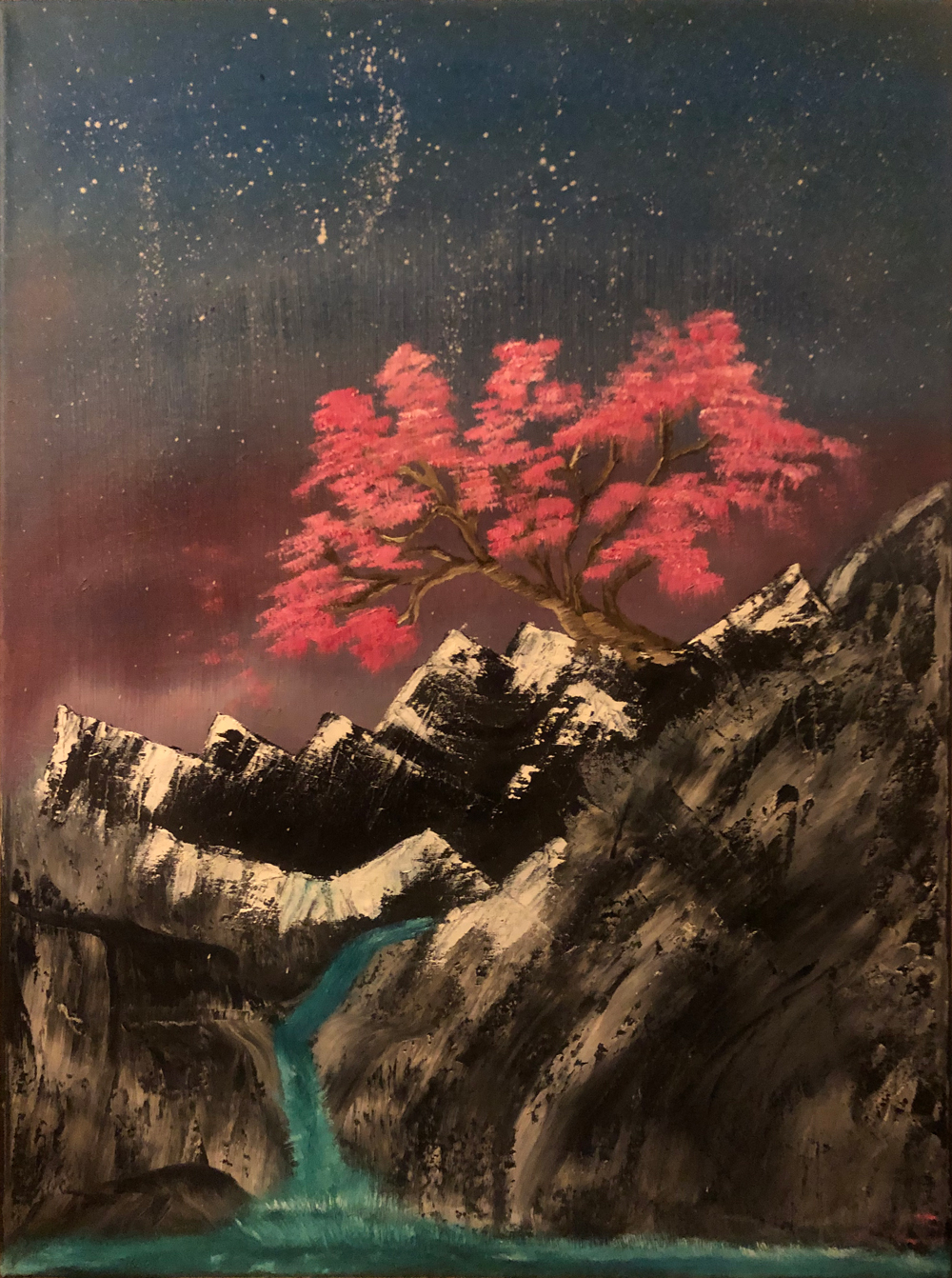 Melanie E Evans, "Cherry blossom tree"